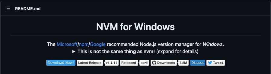 nvm windows