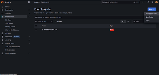 Buat Dashboard Baru di Grafana